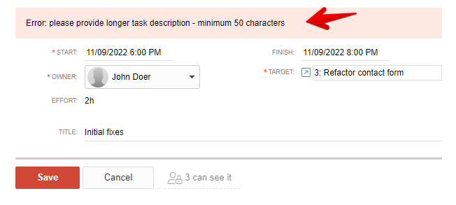 Before save validation